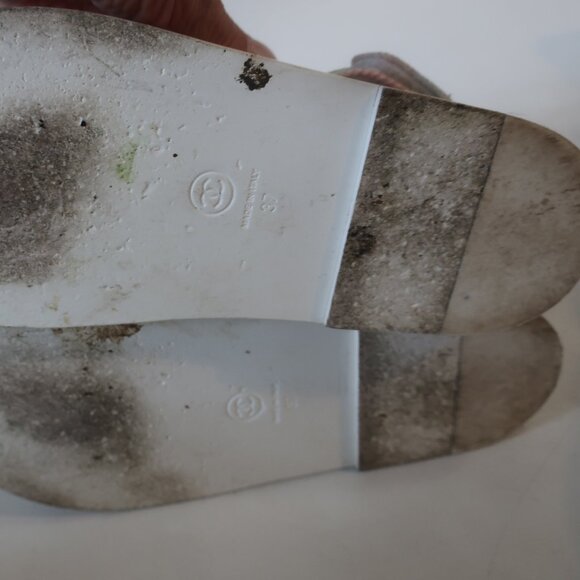 Women Chanel Rainbow Printed Fabric Quilted Interlocked CC Dad Sandals 37 US/6 - Picture 11 of 16